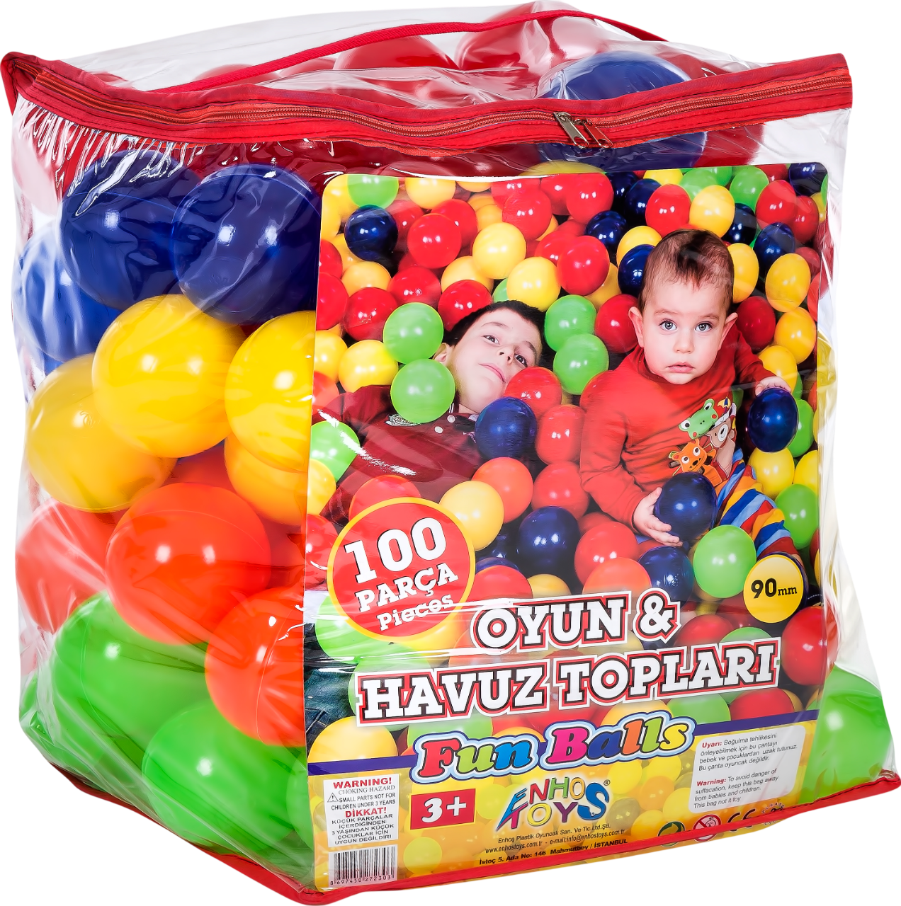 90 MM 100 PRÇ ÇANTALI HAVUZ TOPU